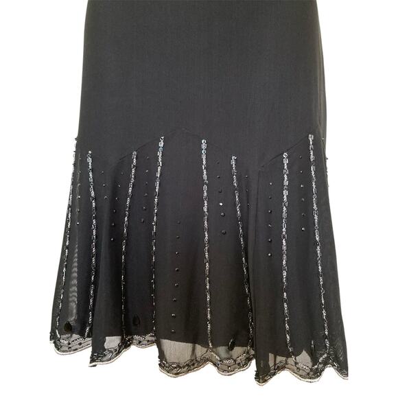 Vintage Y2k Express Black Mesh Beaded Fairy Goth Boho Mini Skirt NWT Size S/M - Picture 3 of 6